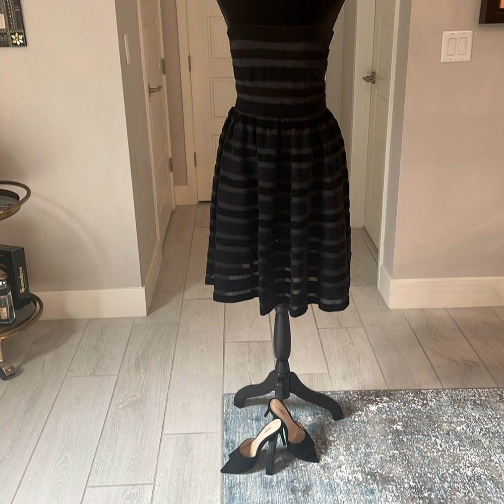 Cynthia Rowley Velvet Ribbon Mesh Strapless Dress Size 2 NWT - Picture 11 of 13